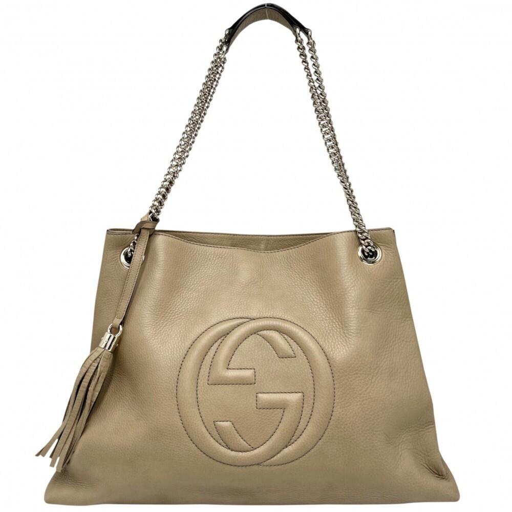 GUCCI Authentic Cream Leather Bag
